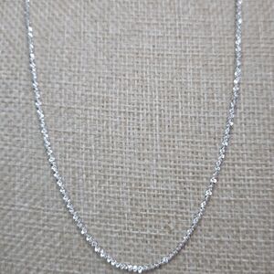 Dainty Twisted Rock Silver Necklace